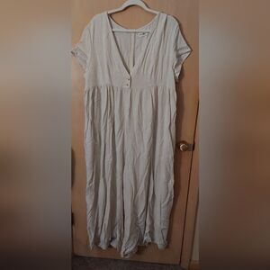 Linen Wide Leg One Piece L/XL